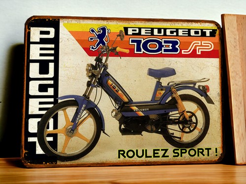 Plaque métal peugeot 103 - métal, sp