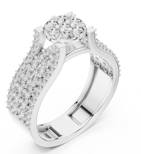 Bague ronde certifiée diamant