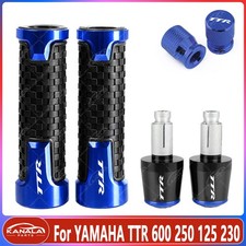 1Pair CNC Left Right Handlebar Grips + grip Ends Plug For YAMAHA TTR 600 250 125