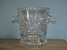 Very nice Lorraine Grand Duke crystal champagne bucket + storage box
