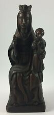 VIRGIN TO CHILD WOODEN OAK 19TH CENTURY BEAUTIFUL PATINA WORK FOLK ART A961
