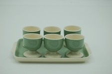 Service Plateau + 6 Coquetiers  Villeroy & Boch vert pastel