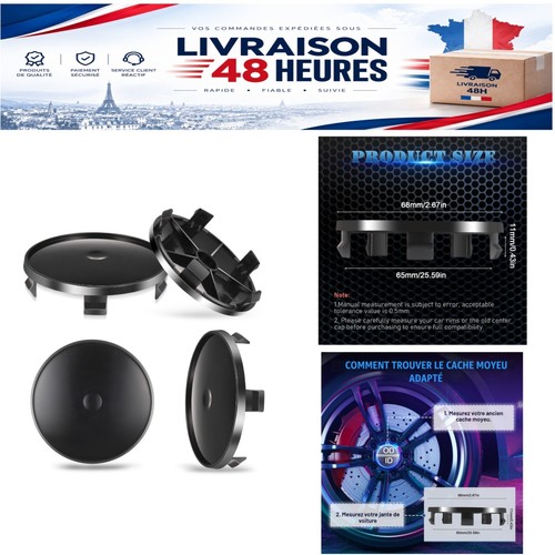 Cache moyeu 68mm universels - 4,