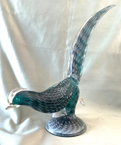 Faisan verre murano - en,