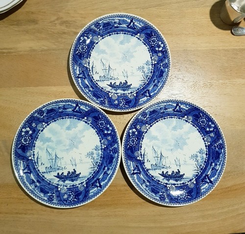 Lot assiettes bleues boch - 3,