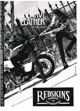 1991 REDSKINS THE CREATIVE LEATHER ADVERTISING ADVERTISEMENT LEATHER JACKET*