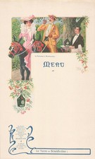 VIEUX PAPIER MENU PUBLICITAIRE