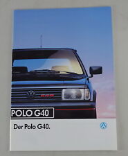 Brochure / brochure VW Polo G40 type 86c from 04/1991