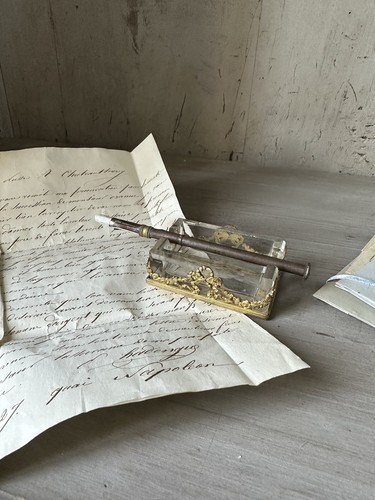 Cendrier cristal ancien - en,