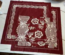 Rare Pierre Frey Paris Vintage Red Floral Pillow Cover Set of 4 – Euro & Boudoir