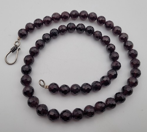Collier perles grenat - perles,