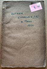 ANTIQUE BOOK - ENTER CHARLES IX in Paris 1571 - A REVERENDISSIME - n°4/50