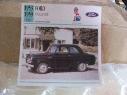 Carte fiche ford anglia - carte, 100e