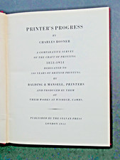 Rosner Charles. Printer's progress: A survey of the craft of printing 1851-1951