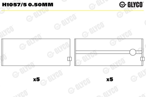 Glyco h1057 50mm coussinet - h1057/5,