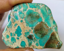 AAA + 192 ct. dalle de montagne turquoise bleue naturelle pierre précieuse br...