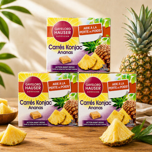 Carrés konjac ananas lot - konjac,