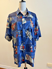 New Men's Pierre Cardin 100% Rayon Hawaiian BBQ Shirt Sz M
