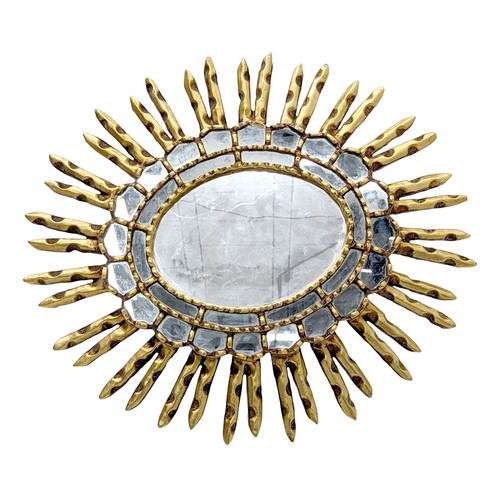 Miroir sorcière bois - , doré