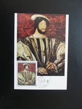 art painting King Francois I by Clouet maximum card France 1967