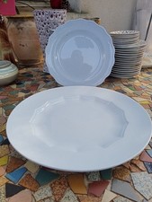 Lot : 1 plat + 1 assiette  MONTEREAU XIXe de couleur bleu
