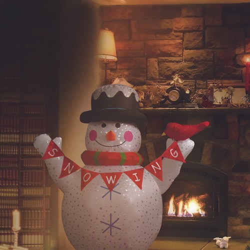 Bonhomme neige gonflable - de,