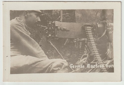 Carte photo mitrailleur - photo,