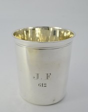 Antique French Sterling Silver Cup Timbale Minerva Hallmark C. Tonnelier 19th C