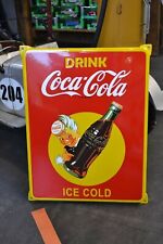 Plaque émaillée COCA-COLA boisson ice cold drink - 60*40 cm - emailschild coca