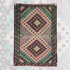 Kilim rustique vintage fait