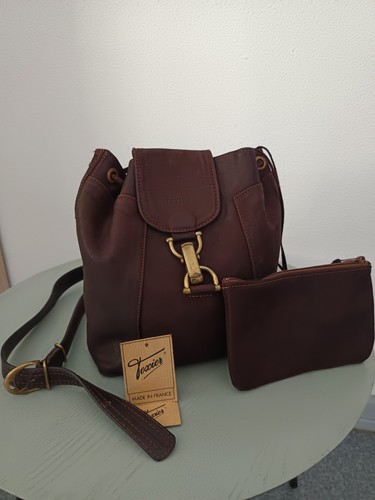 Sac dos marron cuir - marron,