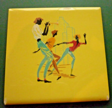 - CARREAU FAÏENCE - VILLEROY & BOCH - Mettlach  - Thème musique rock jaune