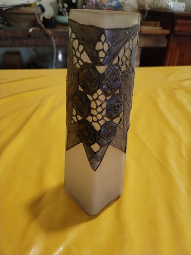 Vase verre etain - verre, et