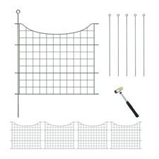 Cloture jardin acier 5 elements Barriere jardin Cloture rigide