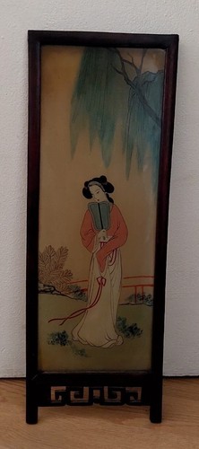 Plaque verre peinte bois - plaque, et