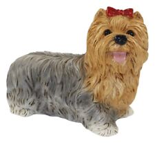 Déco Figurine Chien Yorkshire Terrier Chiot Collection Castagna En Résine H