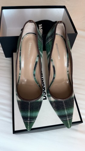 Dsquared2 green plaid leather - green,