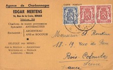 Belgium - RONSE Renaix (O. Vl.) Coal Mining Bureau Edgar Mertens, 16 Kruisstraat