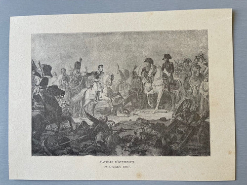 Gravure ancienne bataille - ancienne,