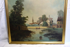 Oil on canvas by the painter Lyonnais "G. PREVOST" from 1892 (Signed)