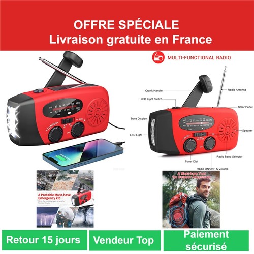 Radio solaire urgence - radio, d’urgence