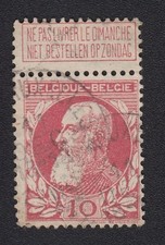 TIMBRE dominical Belgique 1905