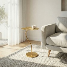 Table d'appoint Alu Or 40x38cm