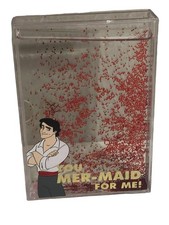 Disney Store Eric Little Mermaid Photo Frame Snow globe You Mer-Maid For Me RARE