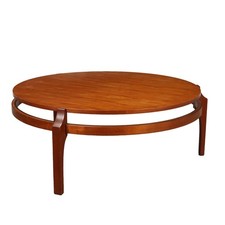 Table Basse Vintage Plaquée en Tek Italie des Années 1960