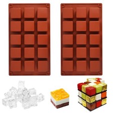 30 Cavités 33cm Moule Silicone Carré Chocolat Praliné Cube Moule Silicone Pat...