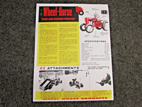 Vintage 1962 wheel horse - 1962,