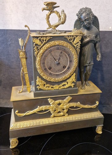 Pendule empire angelot - angelot, cupidon