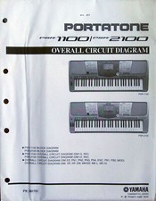 Yamaha PSR-1100 PSR-2100 Keyboard Original Overall Circuit Diagram / Schematics