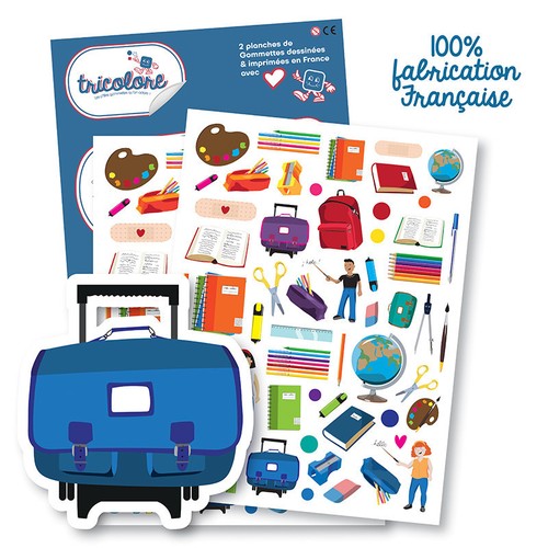 Gommettes ecole crayons - gommettes,